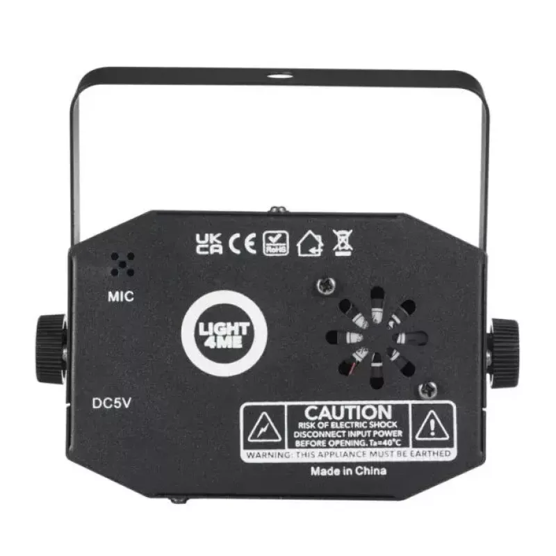 Dūmų mašina Light4Me GIG SET 1 400W LED — dūmų generatorius su 400W LED apšvietimu, IP20, rinkinį sudaro dūmų ir rūko generatorius