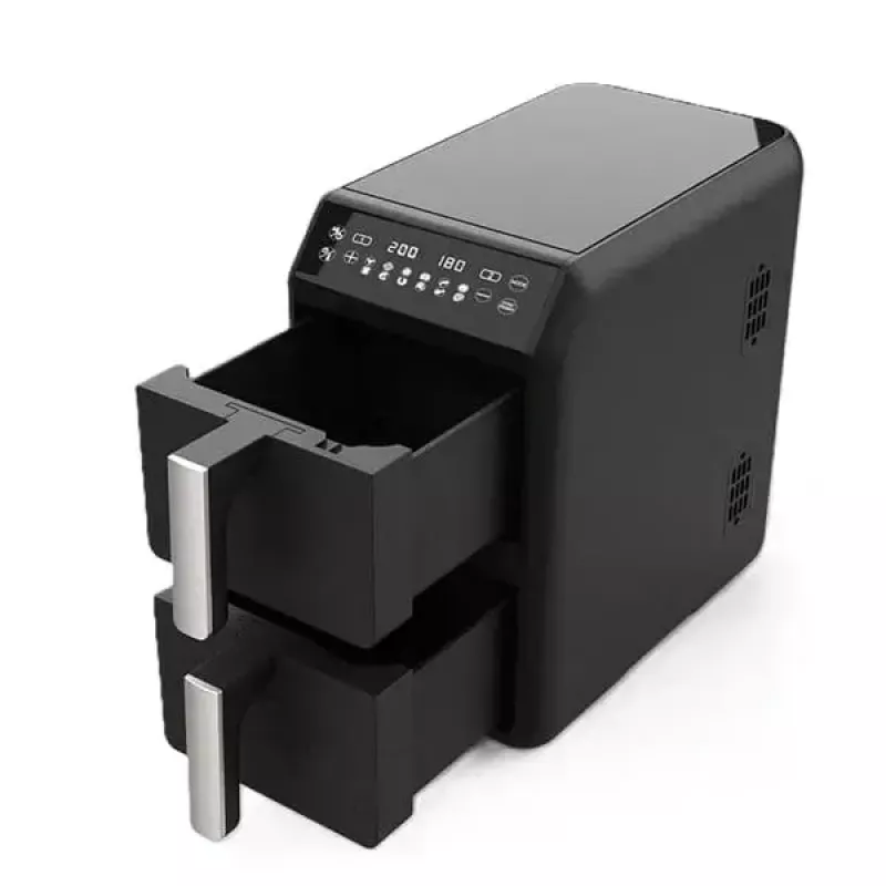 Elektrinė oro gruzdintuvė Maestro MR-761, 10 l talpa, 2400 W, 12 programų, 80–200 °C, dviguba konstrukcija, juoda