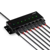 Lindy 7 prievadų USB 2.0 metalinis šakotuvas, USB 2.0 Type-B, USB 2.0, 480 Mbit/s, juodas, metalas, 1,8 m