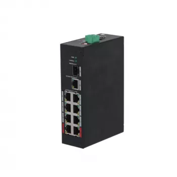 Dahua Technology PFS3110-8ET-96-V2 nevaldomas Fast Ethernet (10/100) maitinimas per Ethernet (PoE) 10U juodas