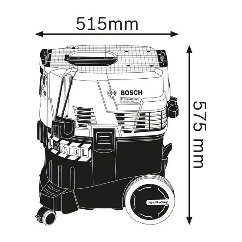 Bosch GAS 35 L AFC Professional Juoda, Blue 1200 W