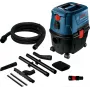 Cilindrinis dulkių siurblys Bosch GAS 15 PS Professional — sausam valymui, 1100 W, 15 L dulkių maišas, 8 L skysčio bakas, 270 mbar
