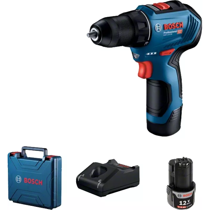 Bosch GSR 12V-30 Professional 1600 RPM mėlyna