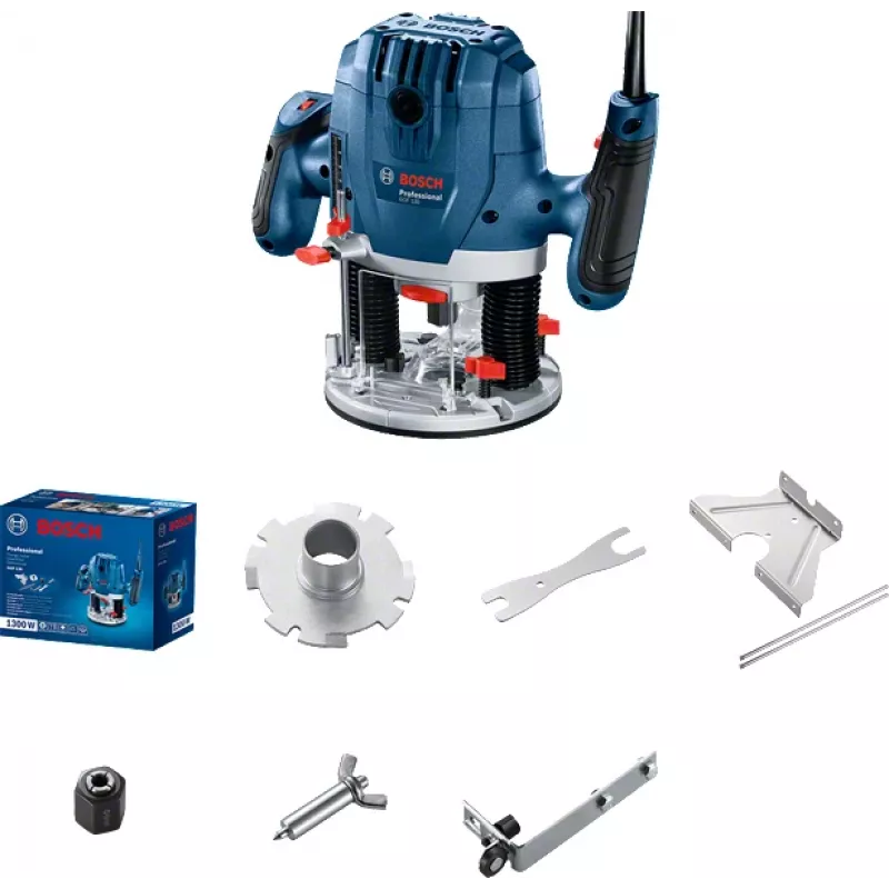 Bosch GOF 130 juoda, mėlyna 28000 aps./min. 1300 W