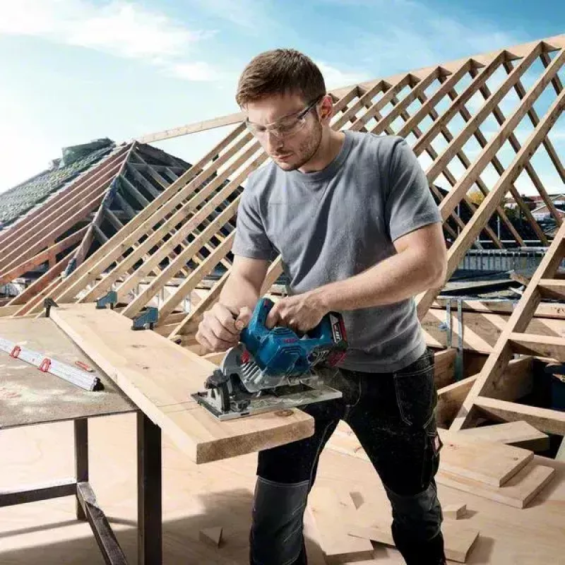 Bosch GKS 185-LI 16,5 cm juoda, mėlyna, pilka 5000 aps./min.