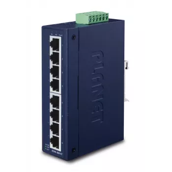 PLANET pramoninis komutatorius IP30 plonas tipas 8 prievadai
