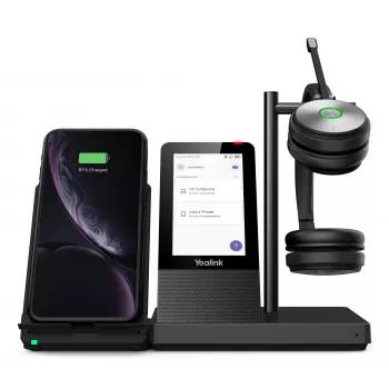 Yealink WH66 DECT belaidės ausinės DUAL TEAMS, belaidės, biurui / skambučių centrui, 20–20000 Hz, 127 g, asmeninė garso konferencijų sistema, juodos