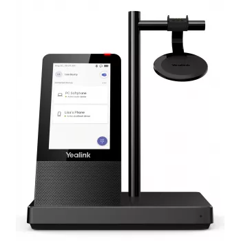 Yealink WH66 DECT belaidės ausinės DUAL TEAMS, belaidės, biurui / skambučių centrui, 20–20000 Hz, 127 g, asmeninė garso konferencijų sistema, juodos