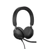 Jabra Evolve2 40 USB-A, MS Teams Stereo, laidinis, biurui/skambučių centrui, 20 - 20000 Hz, 188 g, ausinės, juodos