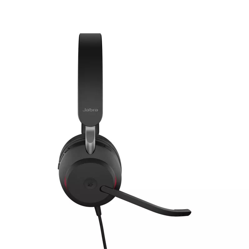 Jabra Evolve2 40 USB-A, MS Teams Stereo, laidinis, biurui/skambučių centrui, 20 - 20000 Hz, 188 g, ausinės, juodos
