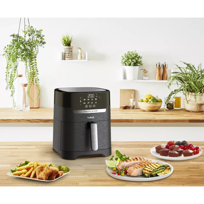 Tefal Easy Fry & Grill EY5058 Single 4.2 L atskirai stovintis 1550 W karšto oro gruzdintuvė Juoda