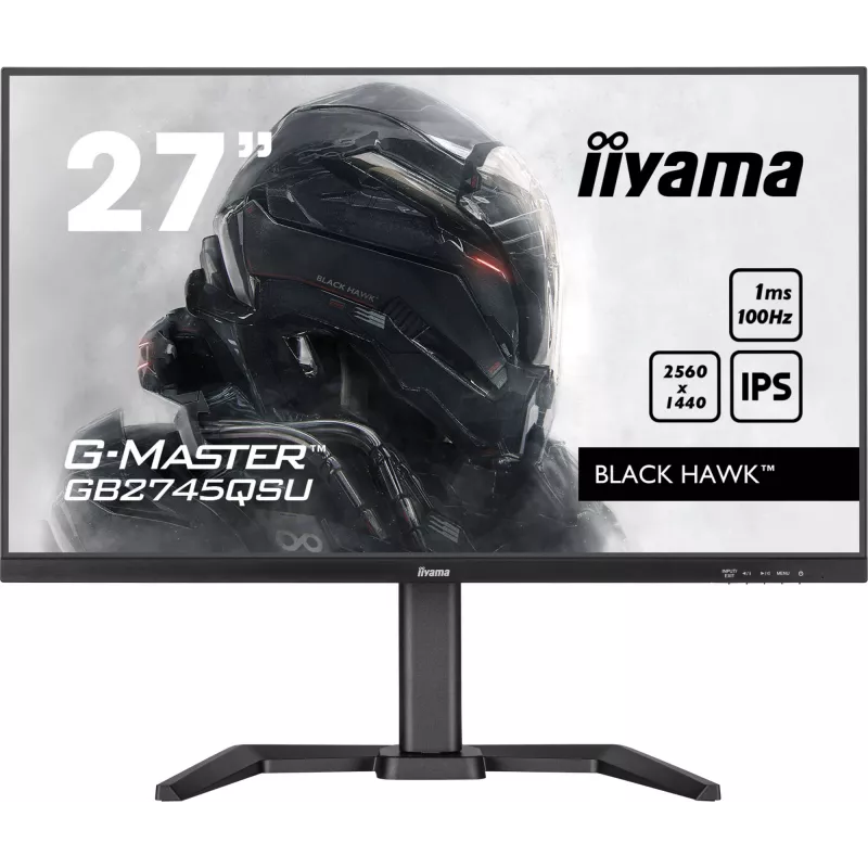 iiyama G-MASTER GB2745QSU-B2 kompiuterio monitorius 68,6 cm (27 colių) 2560 x 1440 pikselių Wide Quad HD LED juodas