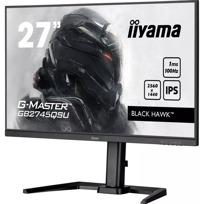 iiyama G-MASTER GB2745QSU-B2 kompiuterio monitorius 68,6 cm (27 colių) 2560 x 1440 pikselių Wide Quad HD LED juodas