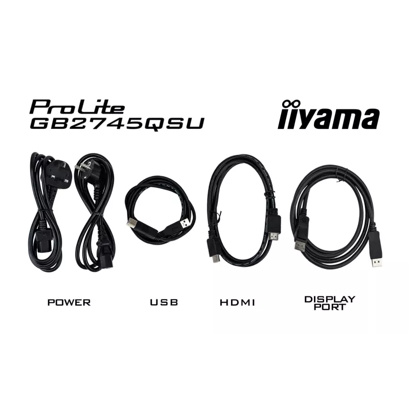 iiyama G-MASTER GB2745QSU-B2 kompiuterio monitorius 68,6 cm (27 colių) 2560 x 1440 pikselių Wide Quad HD LED juodas