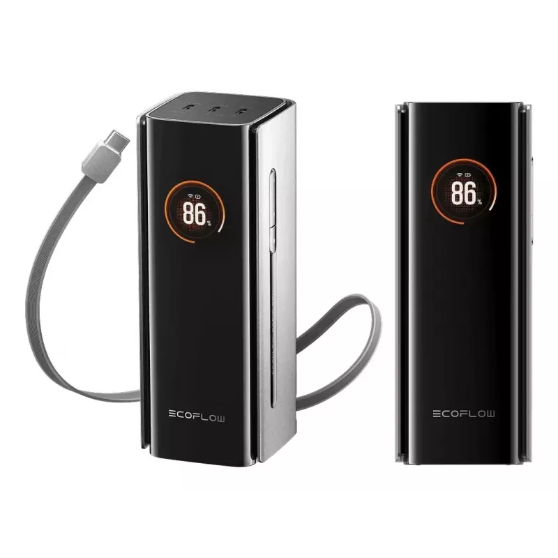 Išorinė baterija EcoFlow RAPID Pro 20000 mAh ličio 230W, 3× USB-C, juoda