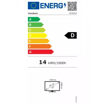 Viewsonic TD2423 kompiuterio monitorius 59,9 cm (23,6 colio) 1920 x 1080 pikselių Full HD LED jutiklinis kelių vartotojų juodas