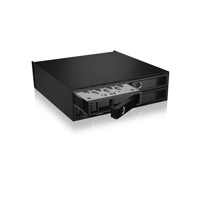 ICY BOX IB-2242U2K 13,3 cm (5,25 col.) saugojimo įrenginio dėklas Juodas