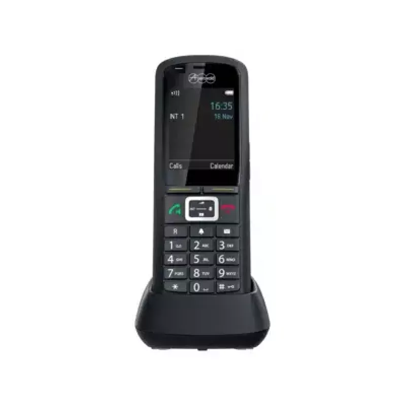 DECT ragelis Auerswald COMfortel M-730 — belaidis stalinis telefonas, 2,4 colio ekranas, laisvų rankų įranga, skambintojo ID, SMS, juodas