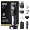 Braun BeardTrimmer 9 BT9560 barzdaskutė Baterija 52 2 cm Drėgnam ir sausam naudojimui Juoda, Sidabrinė