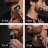 Braun BeardTrimmer 9 BT9560 barzdaskutė Baterija 52 2 cm Drėgnam ir sausam naudojimui Juoda, Sidabrinė