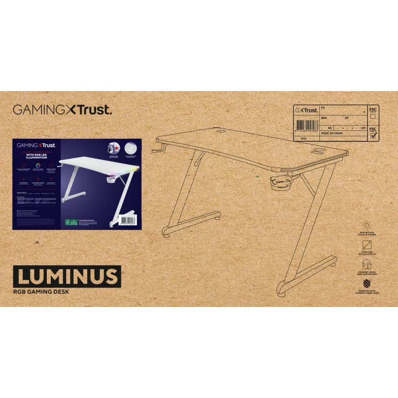 Trust GXT 709W LUMINUS White