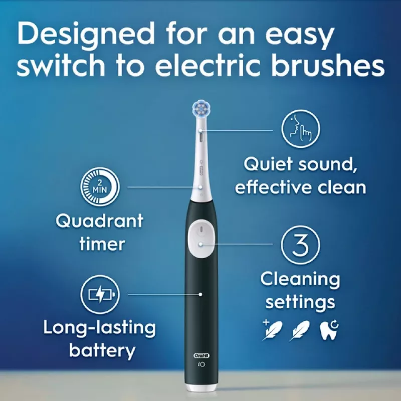 Elektrinis dantų šepetėlis BRAUN Oral‑B iO Series 2 Green įkraunamas su kelioniniu dėklu