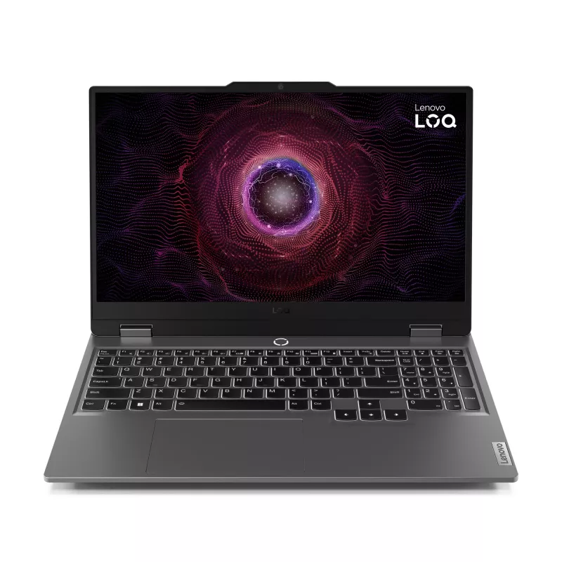 Nešiojamas kompiuteris „Lenovo LOQ 15ARP9“ — 15,6 colio FHD 144 Hz, AMD Ryzen 5 7235HS, 16 GB DDR5, 512 GB NVMe SSD, NVIDIA GeForce RTX 4050, pilka spalva