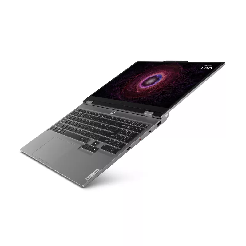 Nešiojamas kompiuteris „Lenovo LOQ 15ARP9“ — 15,6 colio FHD 144 Hz, AMD Ryzen 5 7235HS, 16 GB DDR5, 512 GB NVMe SSD, NVIDIA GeForce RTX 4050, pilka spalva