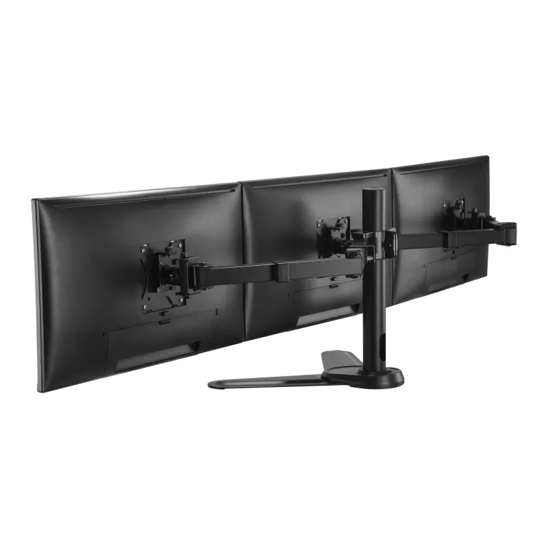 “Equip” 17–27 colių šarnyrinis trijų monitorių stalinis stovas