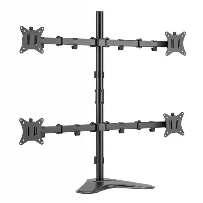 Equip 17 inch-32 inch reguliuojamas keturių monitorių stalinis stovas