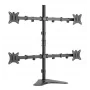 Equip 17 inch-32 inch reguliuojamas keturių monitorių stalinis stovas