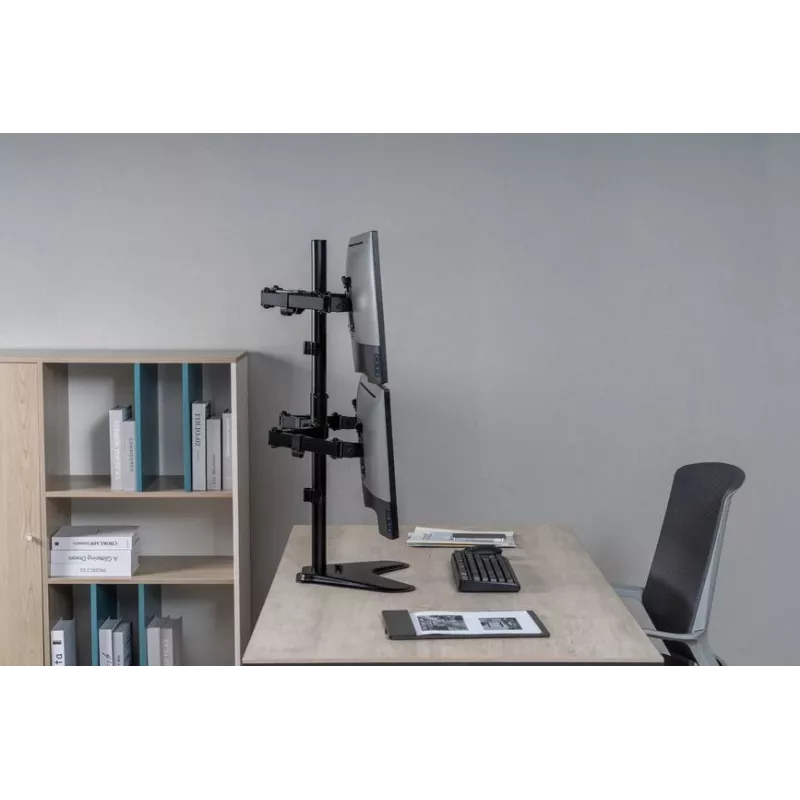 Equip 17 inch-32 inch reguliuojamas keturių monitorių stalinis stovas