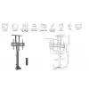 Motorizuotas nuotolinio valdymo televizoriaus stovas Equip 37–65 col.