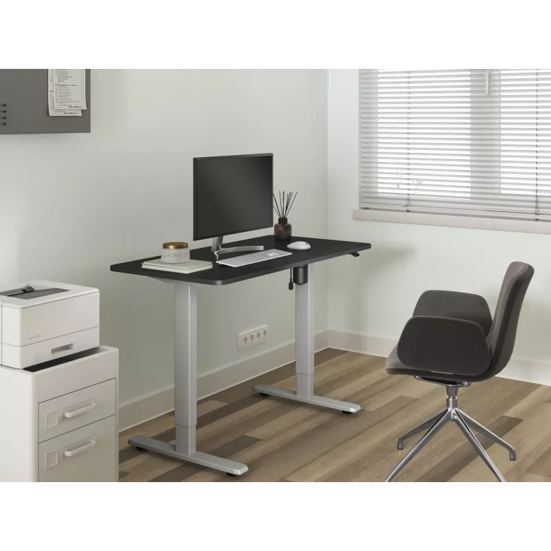 Equip ERGO elektrinis sėdimos-stovimos darbo vietos stalo rėmas su stalviršiu, pilkas