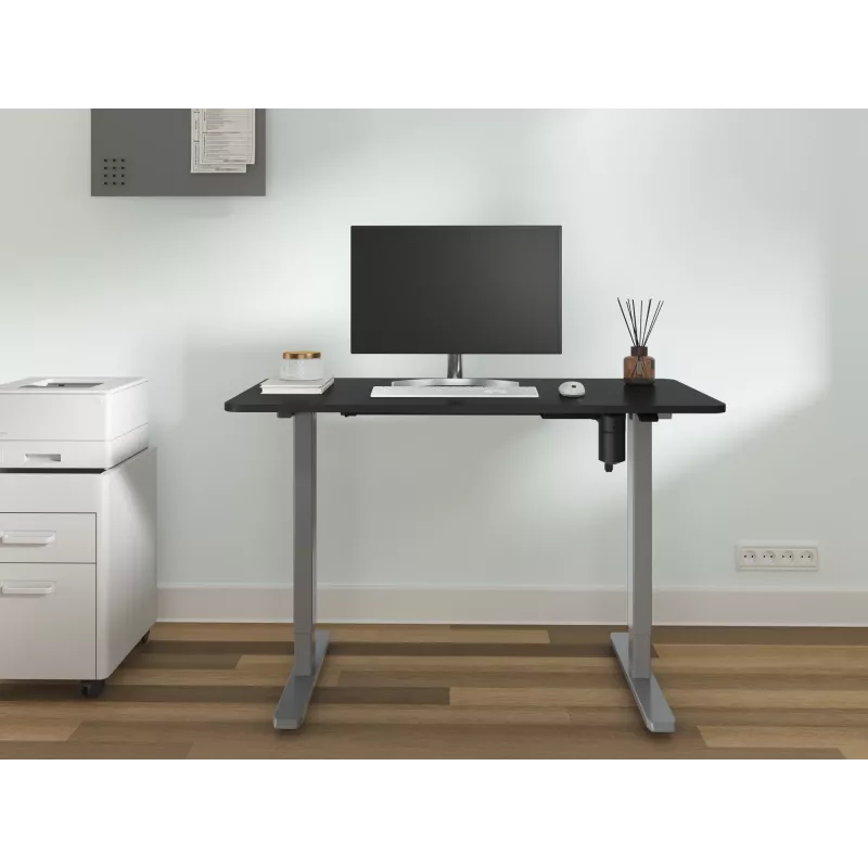Equip ERGO elektrinis sėdimos-stovimos darbo vietos stalo rėmas su stalviršiu, pilkas