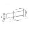 Equip 32 col.–75 col. motorizuotas TV pasukamas tvirtinimo laikiklis, 50 kg, 81,3 cm (32 col.), 190,5 cm (75 col.), 200 x 200 mm, 600 x 400 mm, juodas