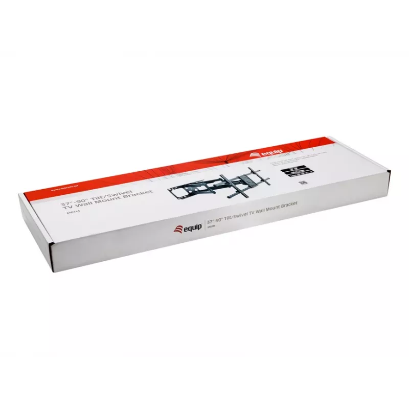 Equip 37 colių–90 colių pakreipiamas/sukamas TV sieninis laikiklis, 200 x 200 mm, 816 x 410 mm, -15 - 5°, -60 - 60°, plienas, juodas