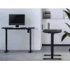 Elektrinis sėdimo-stovimo stalo rėmas Equip 650812, juodas, stačiakampis, plastikinis