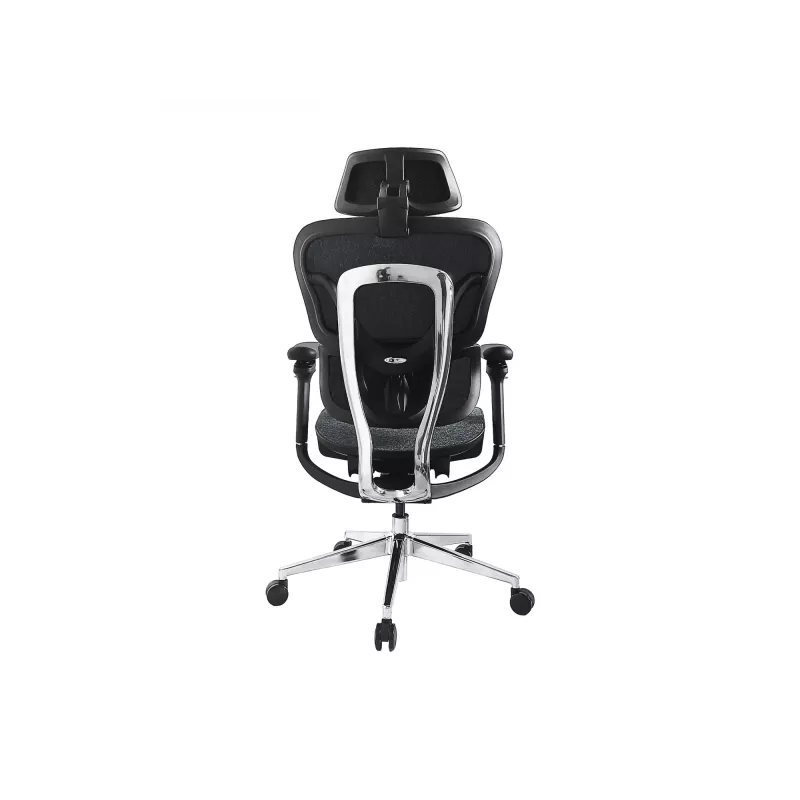 „Equip“ ergonomiška aukščiausios kokybės biuro kėdė su galvos atrama ir porankiais, mėlyna juoda
