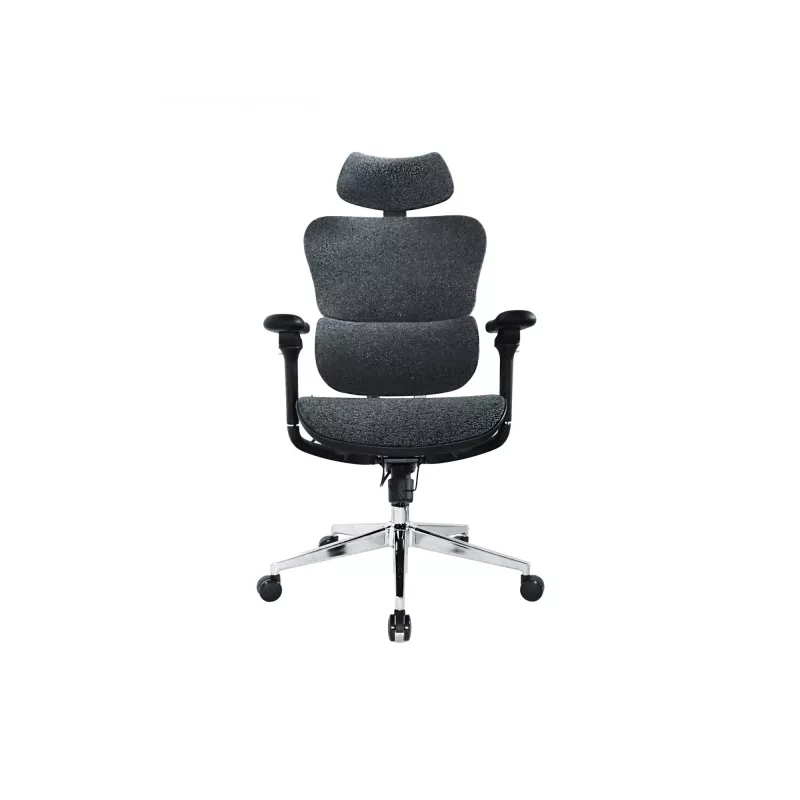 „Equip“ ergonomiška aukščiausios kokybės biuro kėdė su galvos atrama ir porankiais, mėlyna juoda