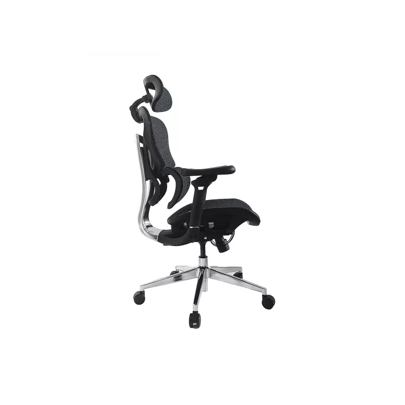 „Equip“ ergonomiška aukščiausios kokybės biuro kėdė su galvos atrama ir porankiais, mėlyna juoda