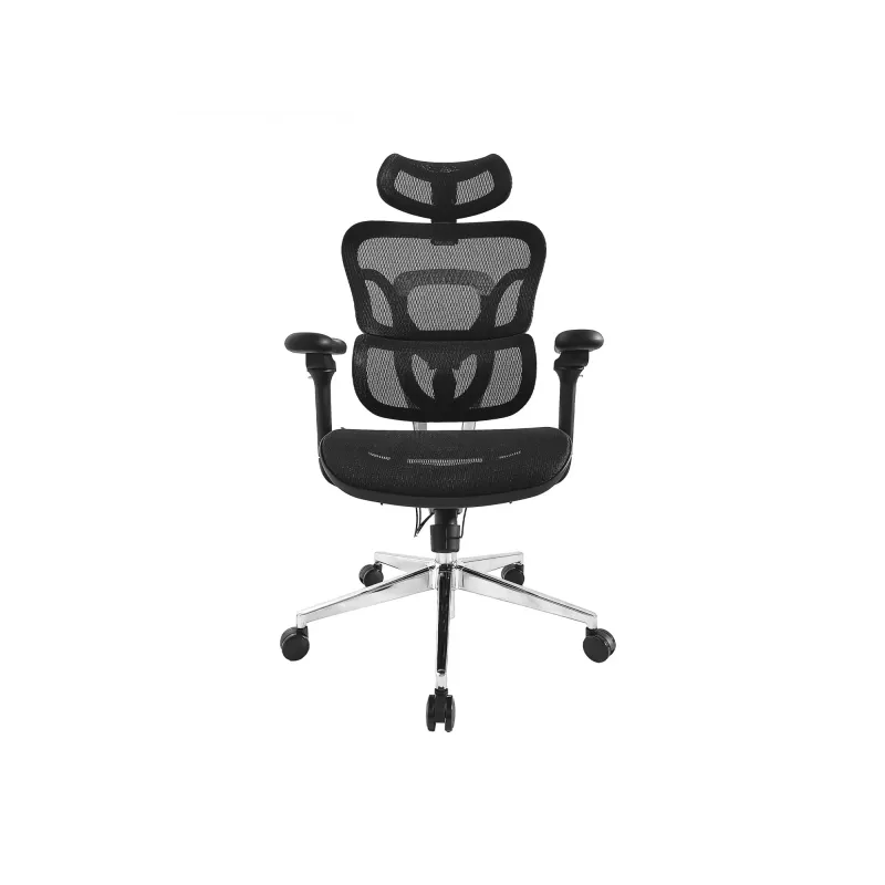 Equip Ergonominė Premium biuro kėdė su galvos atrama ir porankiais, juoda