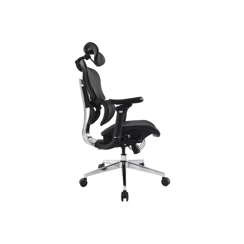 Equip Ergonominė Premium biuro kėdė su galvos atrama ir porankiais, juoda