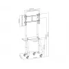 Equip 37–80 colių itin tvirtas televizoriaus stovas, 94 cm (37 col.), 2,03 m (80 col.), 200 x 200 mm, 600 x 400 mm, aliuminis, plastikas, nerūdijantis plienas, juoda