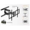 Equip 43 colių-100 colių pilno judėjimo televizoriaus tvirtinimo laikiklis, 200 x 200 mm, 800 x 400 mm, -10 - 5°, -60 - 60°, Plastikas, Nerūdijantis plienas, Juoda