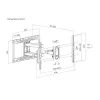 Equip 43 colių-100 colių pilno judėjimo televizoriaus tvirtinimo laikiklis, 200 x 200 mm, 800 x 400 mm, -10 - 5°, -60 - 60°, Plastikas, Nerūdijantis plienas, Juoda