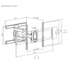 Equip 43 colių-100 colių pilno judėjimo televizoriaus tvirtinimo laikiklis, 200 x 200 mm, 800 x 400 mm, -10 - 5°, -60 - 60°, Plastikas, Nerūdijantis plienas, Juoda