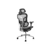 „Equip“ ergonominis aukščiausios kokybės biuro krėslas su galvos atrama ir porankiais, pilkas