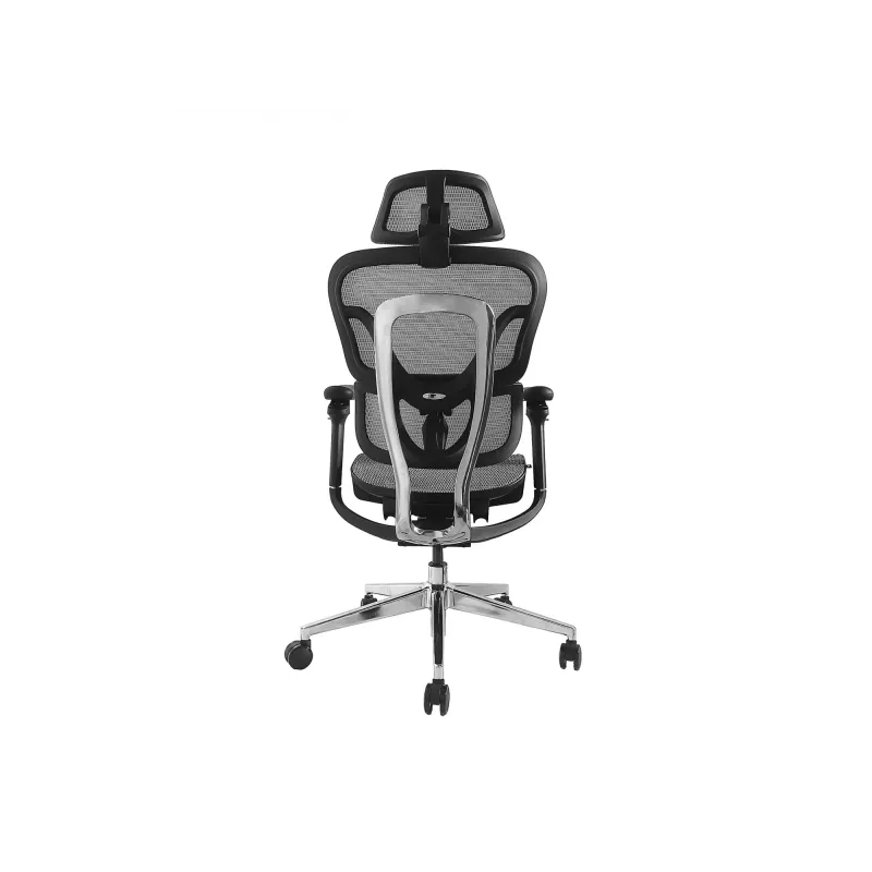 „Equip“ ergonominis aukščiausios kokybės biuro krėslas su galvos atrama ir porankiais, pilkas
