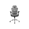 „Equip“ ergonominis aukščiausios kokybės biuro krėslas su galvos atrama ir porankiais, pilkas